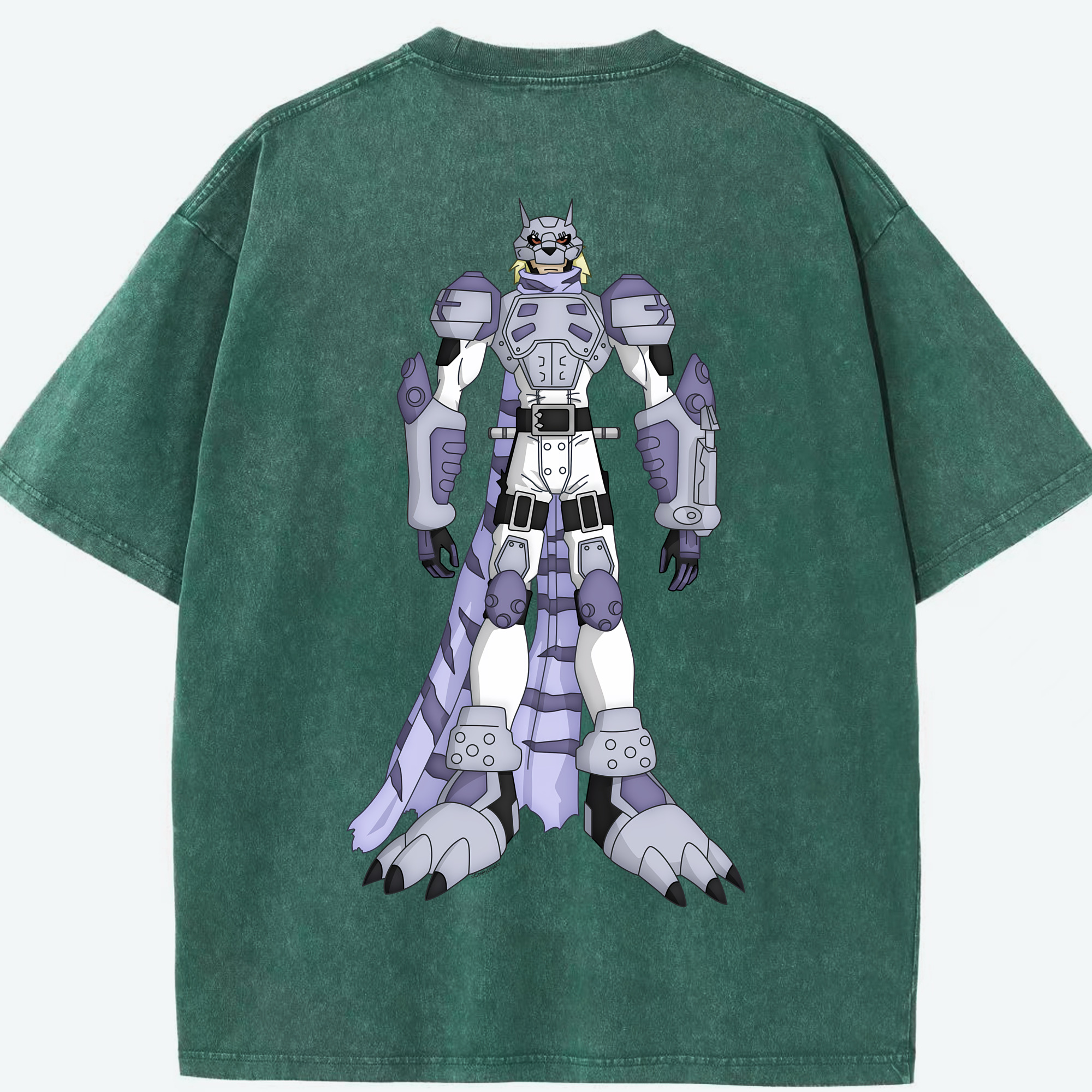 （画像用） Digimon デジタルモンスター/デジモン 綿100% ヴィンテージ風 半袖Tシャツ（背面プリント）